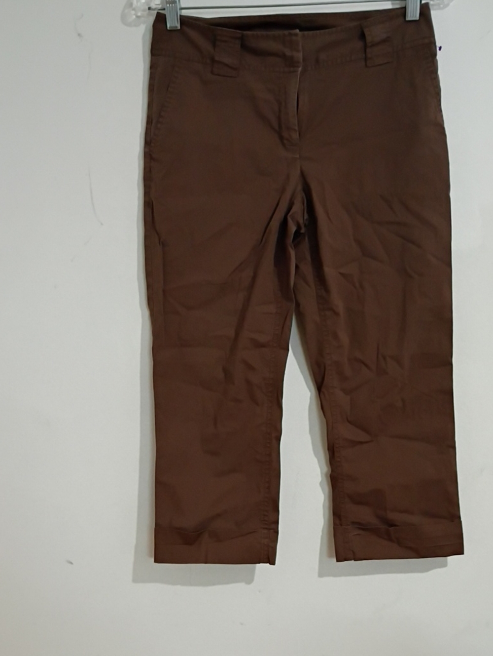Dkny Brown Cropped Straight-Leg Pants